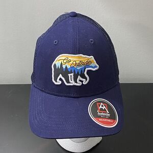Avalanche Go Outside Bear Logo Adjustable Trucker Hat Cap Outdoors Mountain NWT